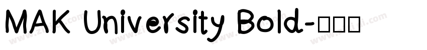MAK University Bold字体转换